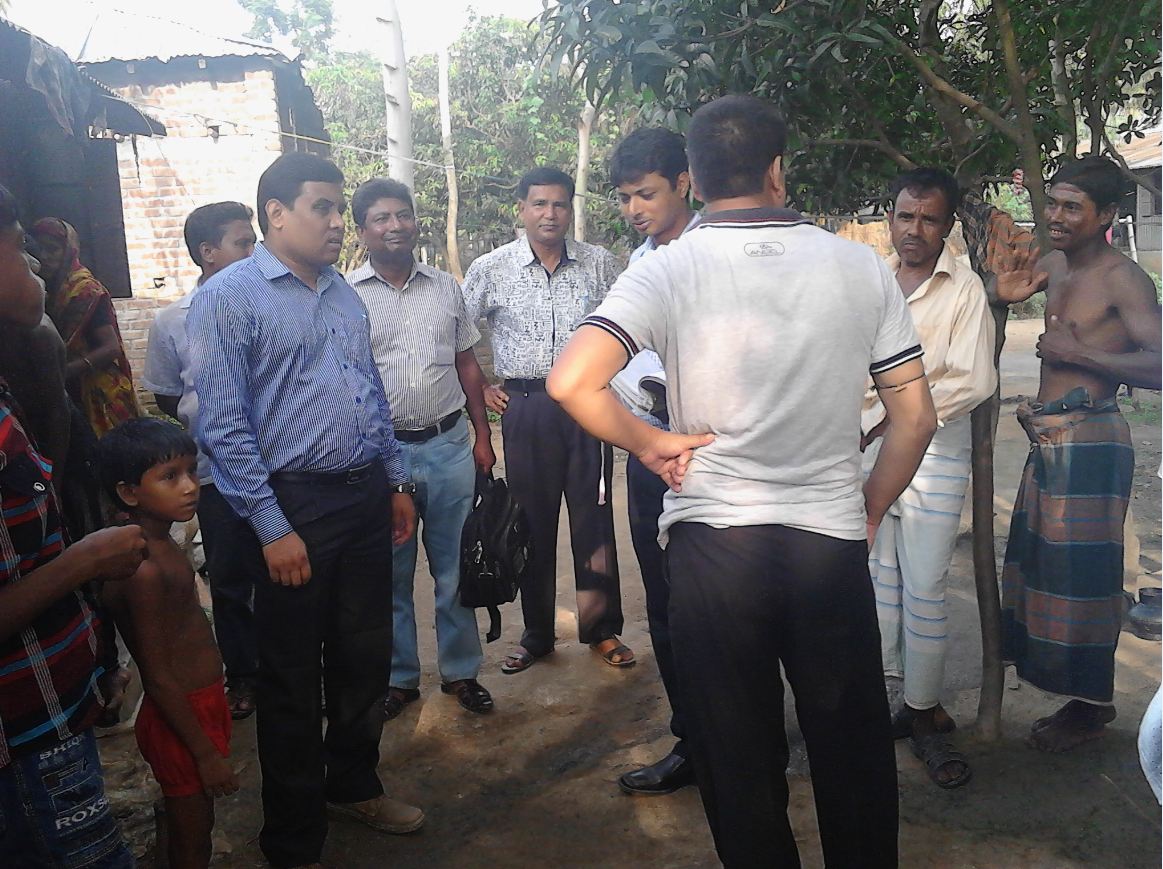 উপজেলা নির্বাহী অফিসার, বদরগঞ্জ এর নেতৃত্বে ওসমানপুর আবাসন প্রকল্প যৌথ পরিদর্শন