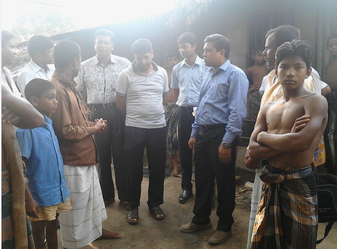 উপজেলা নির্বাহী অফিসার, বদরগঞ্জ এর নেতৃত্বে ওসমানপুর আবাসন প্রকল্প যৌথ পরিদর্শন