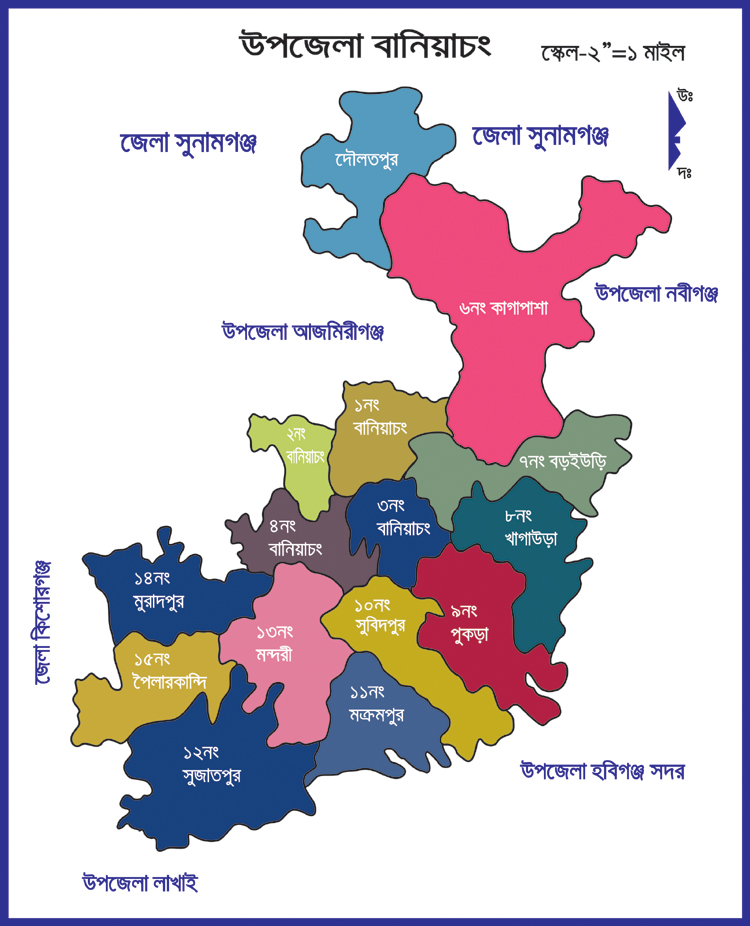 বানিয়াচং এর ম্যাপ