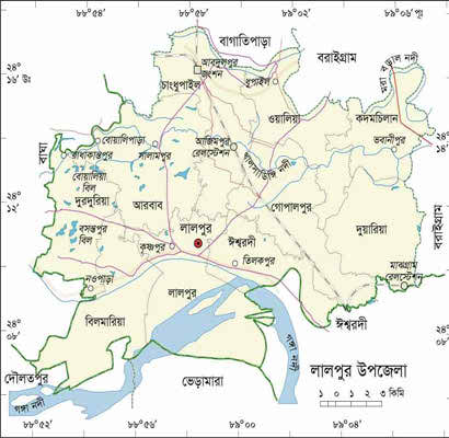  লালপুর উপজেলার মানচিত্র