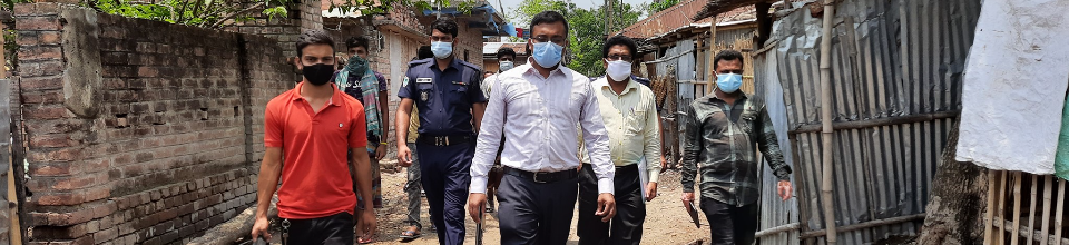 খাস জমি থেকে অবৈধ দখল উচ্ছেদ অভিযান