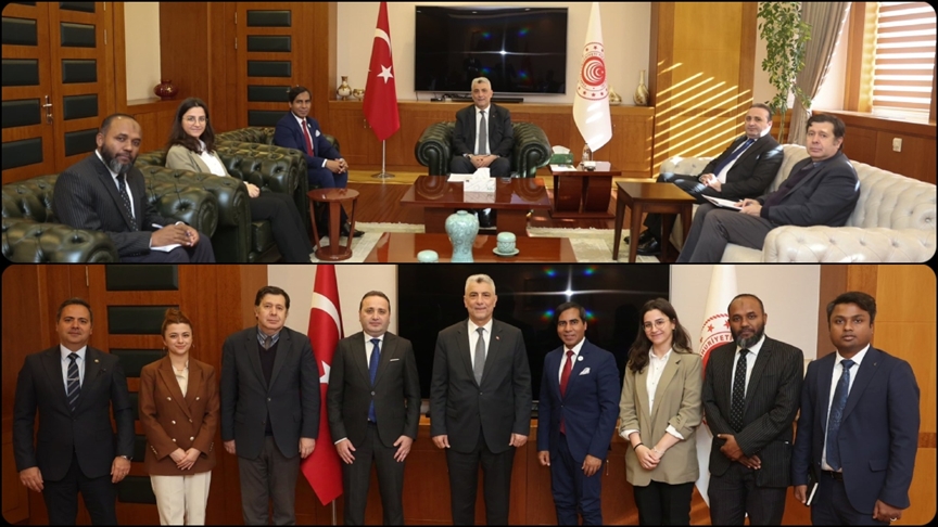 Today 09 December 2024 a meeting was held between the Hon’ble Minister of Trade of the Republic Türkiye, Prof. Dr. Ömer BOLAT and H.E. the Ambassador of Bangladesh to Türkiye, Mr. M Amanul Haq
