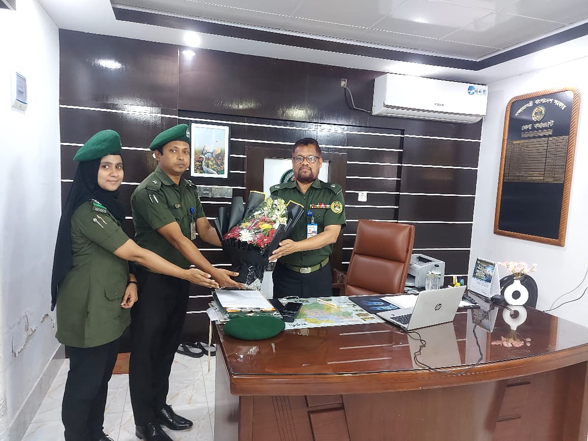 জেলা কমান্ড্যান্ট , আনসার ও ভিডিপি , নওগাঁ মহোদয়ের সাথে সৌজন্য সাক্ষাৎকার
