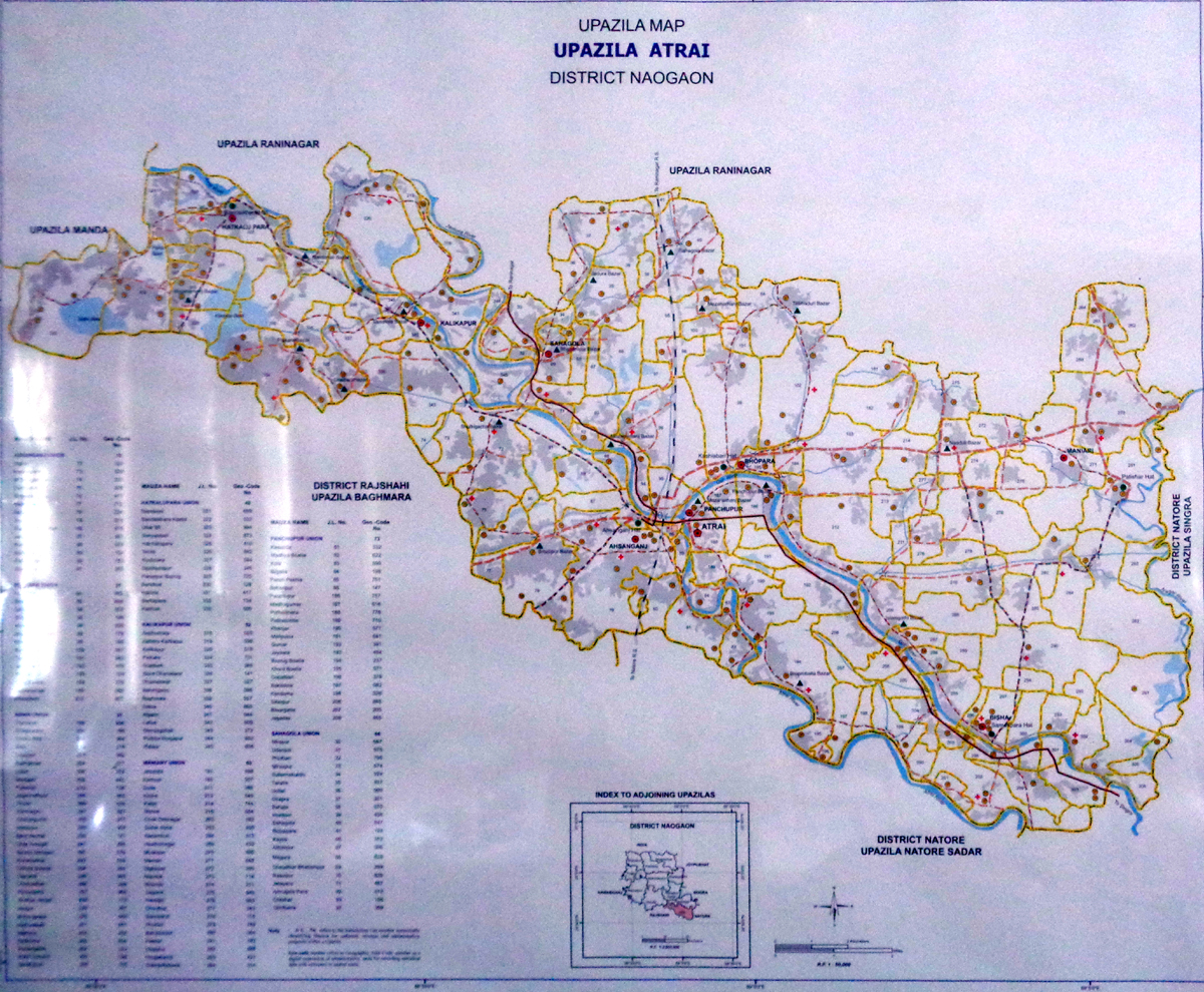 আত্রাই উপজেলার মানচিত্র