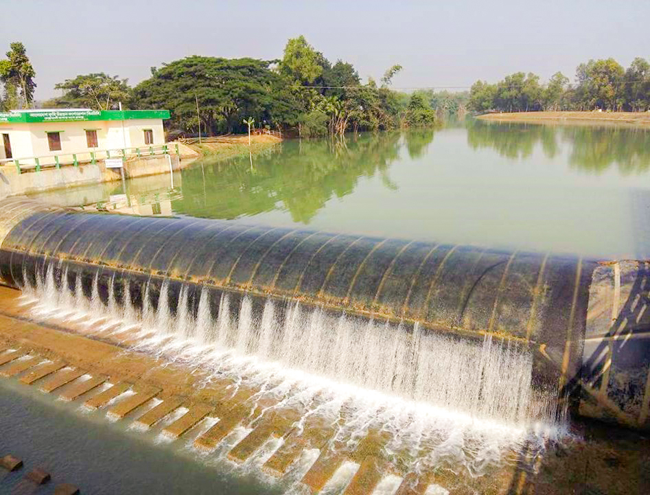 বিএডিসি কর্তৃক নির্মিত শেরপুর জেলার চেল্লাখালি নদীর রাবারড্যাম
