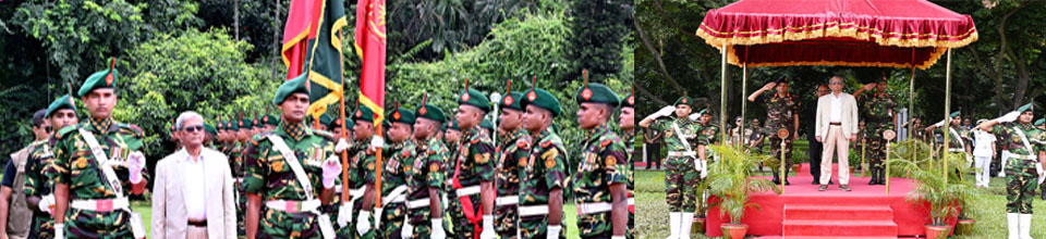 রাষ্ট্রপতিকে বঙ্গভবনে গার্ড অব অনার প্রদান