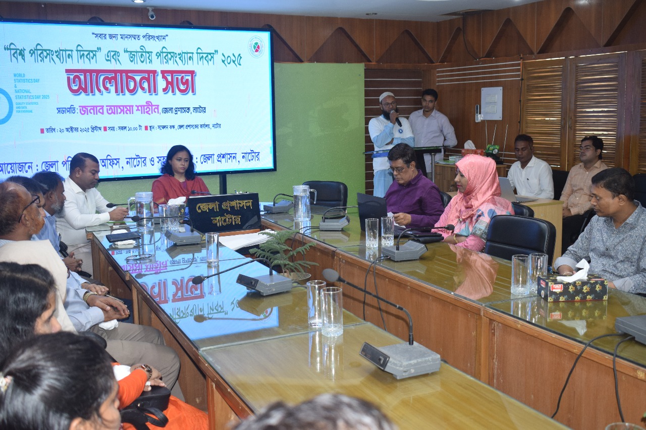 বিশ্ব ও জাতীয় পরিসংখ্যান দিবস পালন, ২০ অক্টোবর,২০২৫