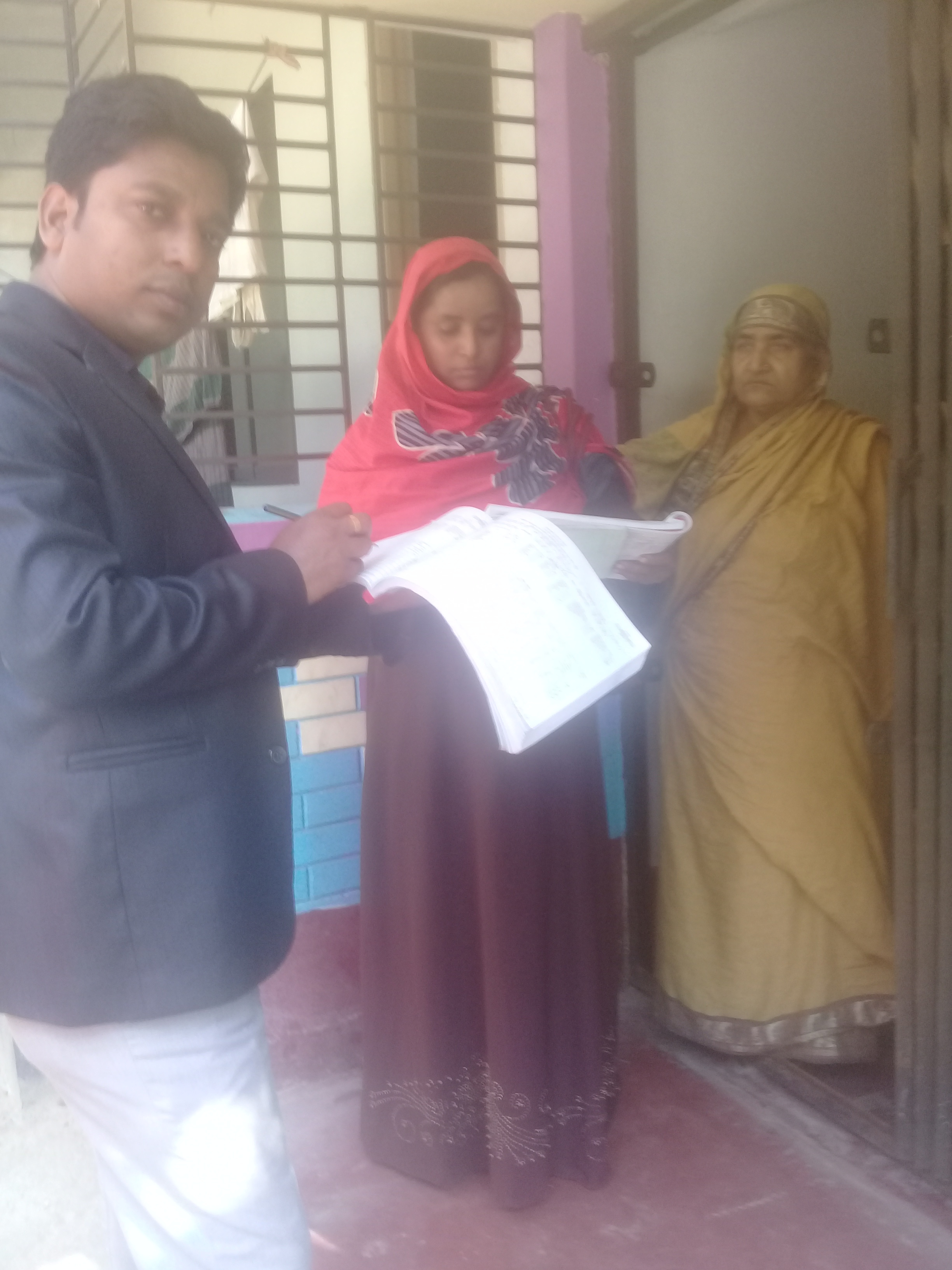 "Monitoring the situation of Vital statistics of Bangladesh "(MSVSB) project এর ফিল্ড সুপারভাইজিংচলছে। psu _0384,Dhurgahata,Chauddagram paorasova,Chauddagram,Cumilla.(07-01-2019)