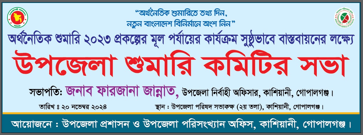 উপজেলা শুমারি কমিটির সভা