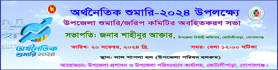 অর্থনৈতিক শুমারি-২০২৪ উপলক্ষে, উপজেলা শুমারি/জরিপ কমিটির অবহিতকরণ সভা