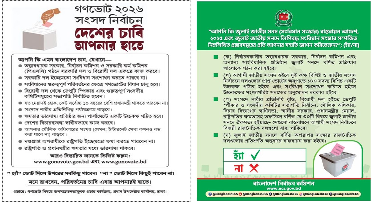 গণ ভোটের ব্যানার