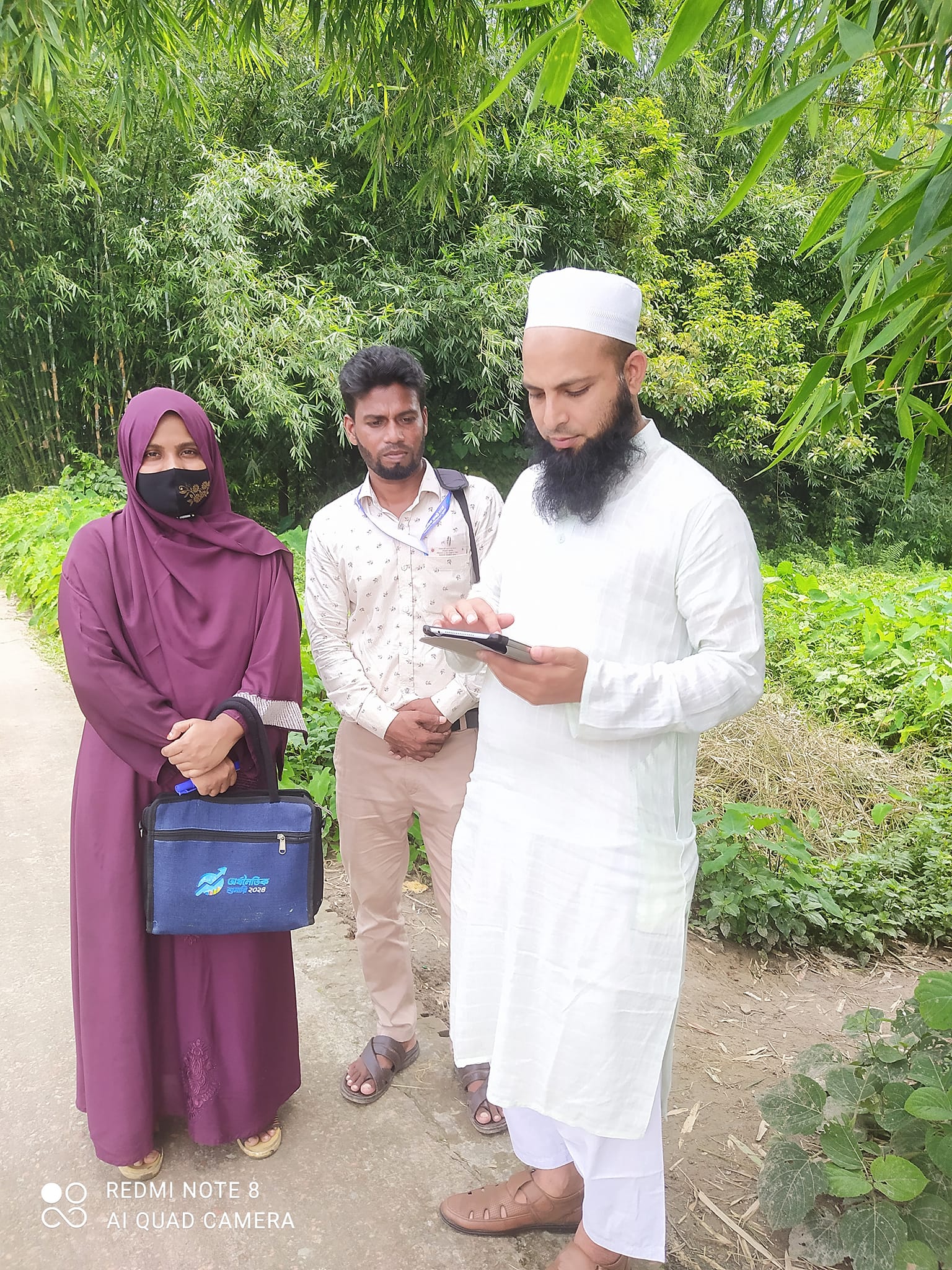 অর্থনৈতিক শুমারি লিস্টিং কাজের ছবি।