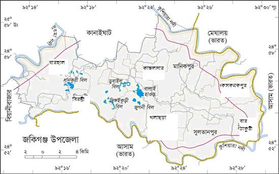 জকিগঞ্জ ম্যাপ