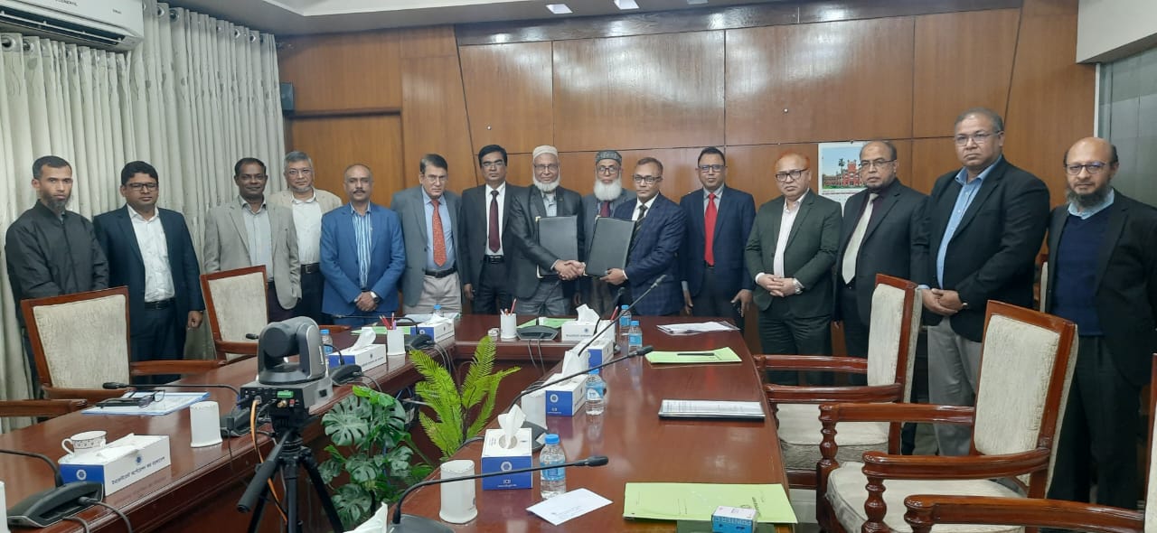 বাংলাদেশ ডেটা সেন্টার অ্যান্ড ডিজাস্টার রিকভারি সাইট লিমিটেড (BDCDRSL) এবং বাংলাদেশ হাই-টেক পার্ক কর্তৃপক্ষ (BHTPA) এর মধ্যে সমঝোতা স্মারক (MoU) স্বাক্ষর অনুষ্ঠান - (০৯-০১-২০২৫)