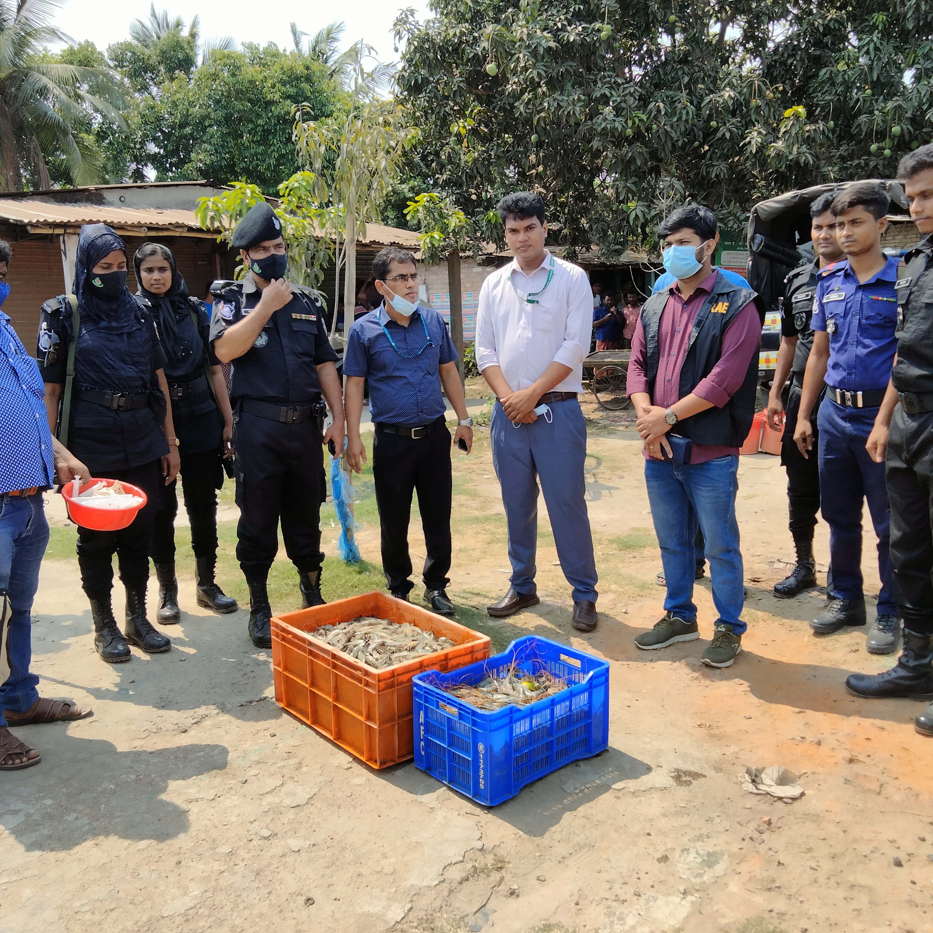  চিংড়ি মাছে অপদ্রব্র পুশ প্রতিরোধে মনিটরিং