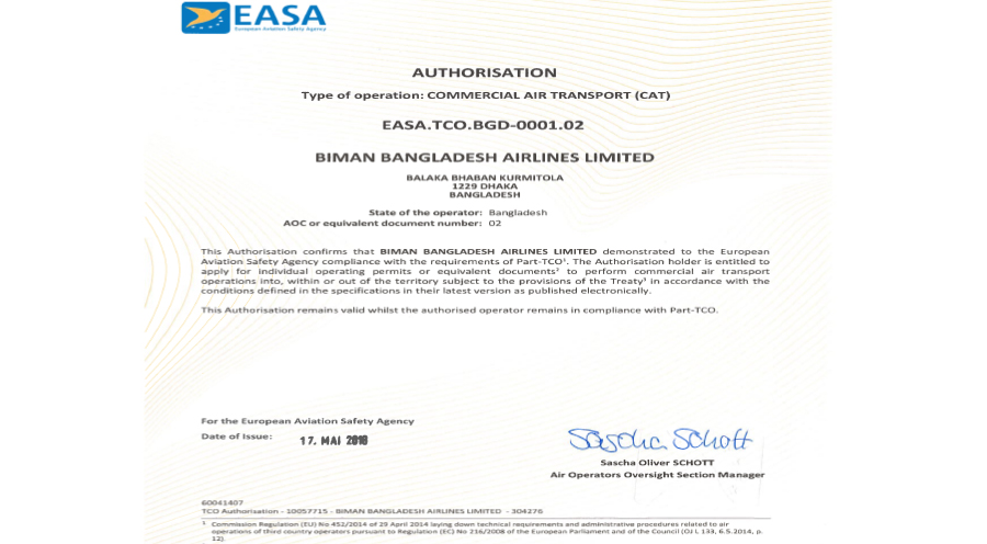 EASA.TCO.BGD-0001.02 Auth Rev 02