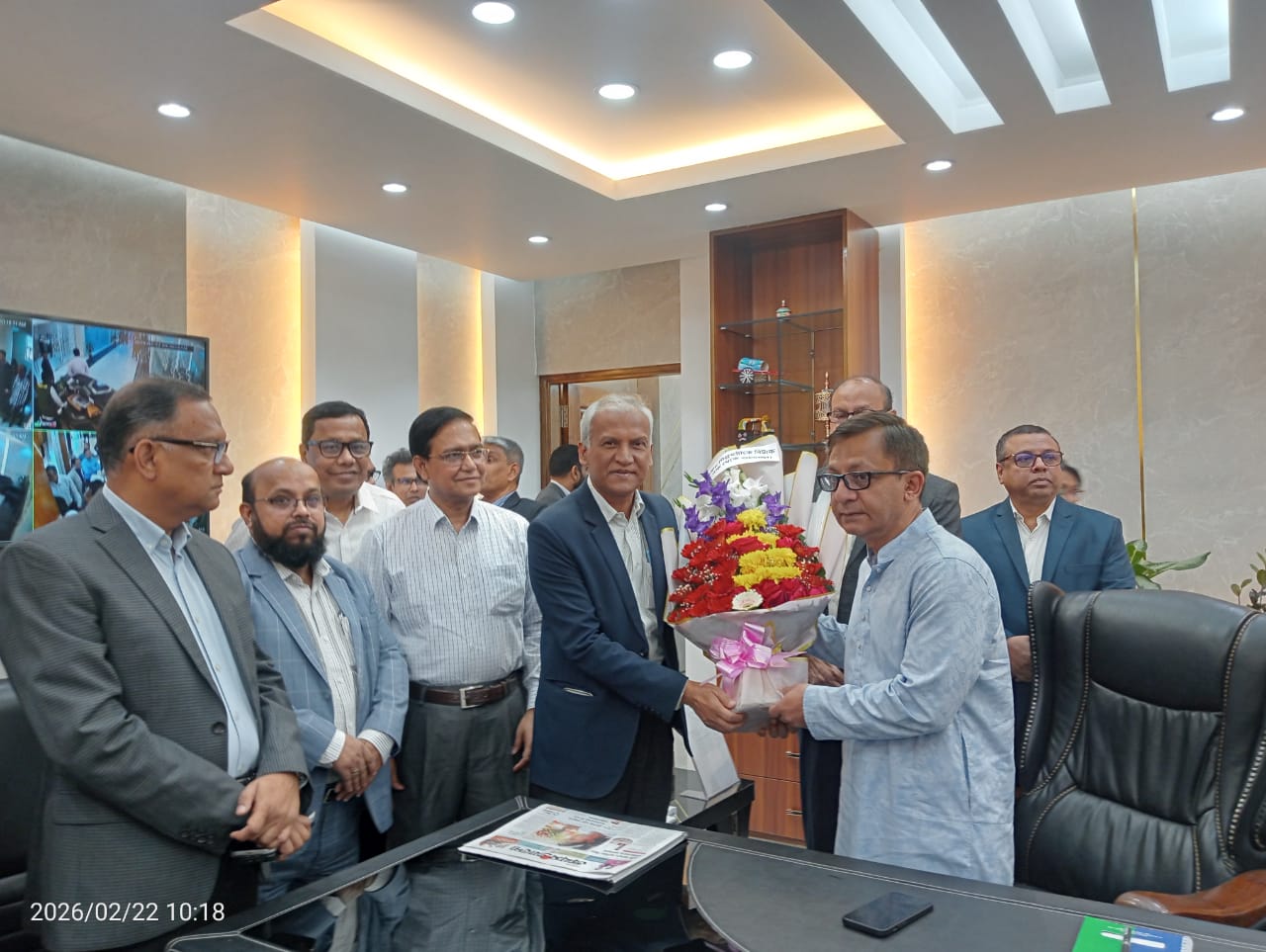 নবনিযুক্ত মাননীয় মন্ত্রী, শিল্প মন্ত্রণালয় জনাব খন্দকার আব্দুল মুক্তাদির মহোদয়কে বিটাক মহাপরিচালক কর্তৃক শুভেচ্ছা প্রদান।