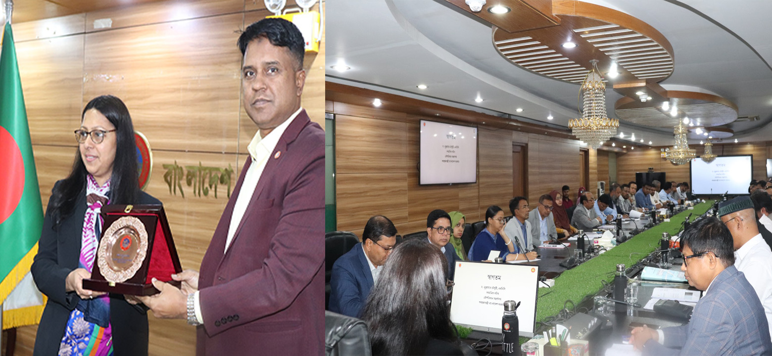 ২৩.১১.২০২৫ খ্রিঃ তারিখে কর্তৃপক্ষের ৬ষ্ঠ তলার সম্মেলন কক্ষে আয়োজিত সভায় সকল বিভাগসমূহের কার্যক্রম, বিগত ১ বছরের অর্জন, বাস্তবায়িত বিভিন্ন কর্মকাণ্ডের অগ্রগতি এবং ভবিষ্যত কর্মপরিকল্পনা নিয়ে নৌপরিবহন মন্ত্রণালয়ের সম্মানিত সচিব ড. নূরুন্নাহার চৌধুরী মহোদয়ের নিকট পাওয়ার পয়েন্ট প্রেজেন্টেশন উপস্থাপন করেন কর্তৃপক্ষের কমডোর আরিফ আহমেদ মোস্তফা মহোদয়।