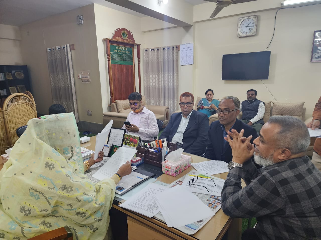 চেয়ায়ম্যান মহোদয়ের সাথে সভা