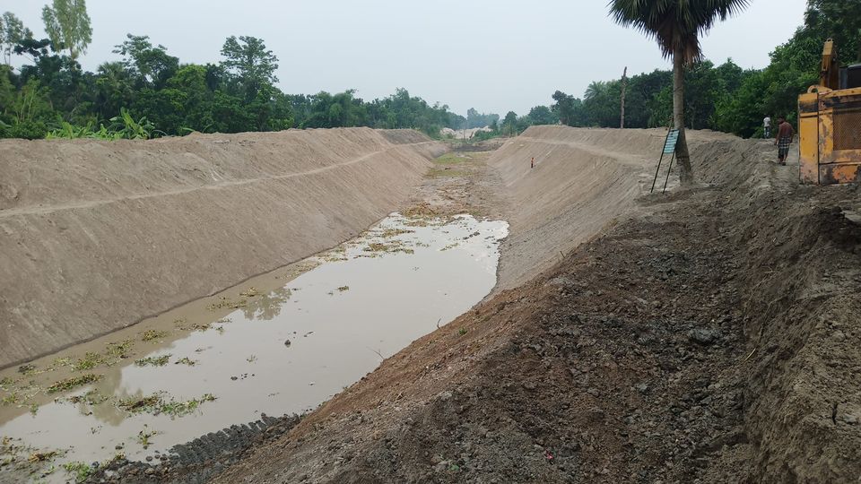 Re-excavation of khal under EIND project at Boraigram upazila in Natore district