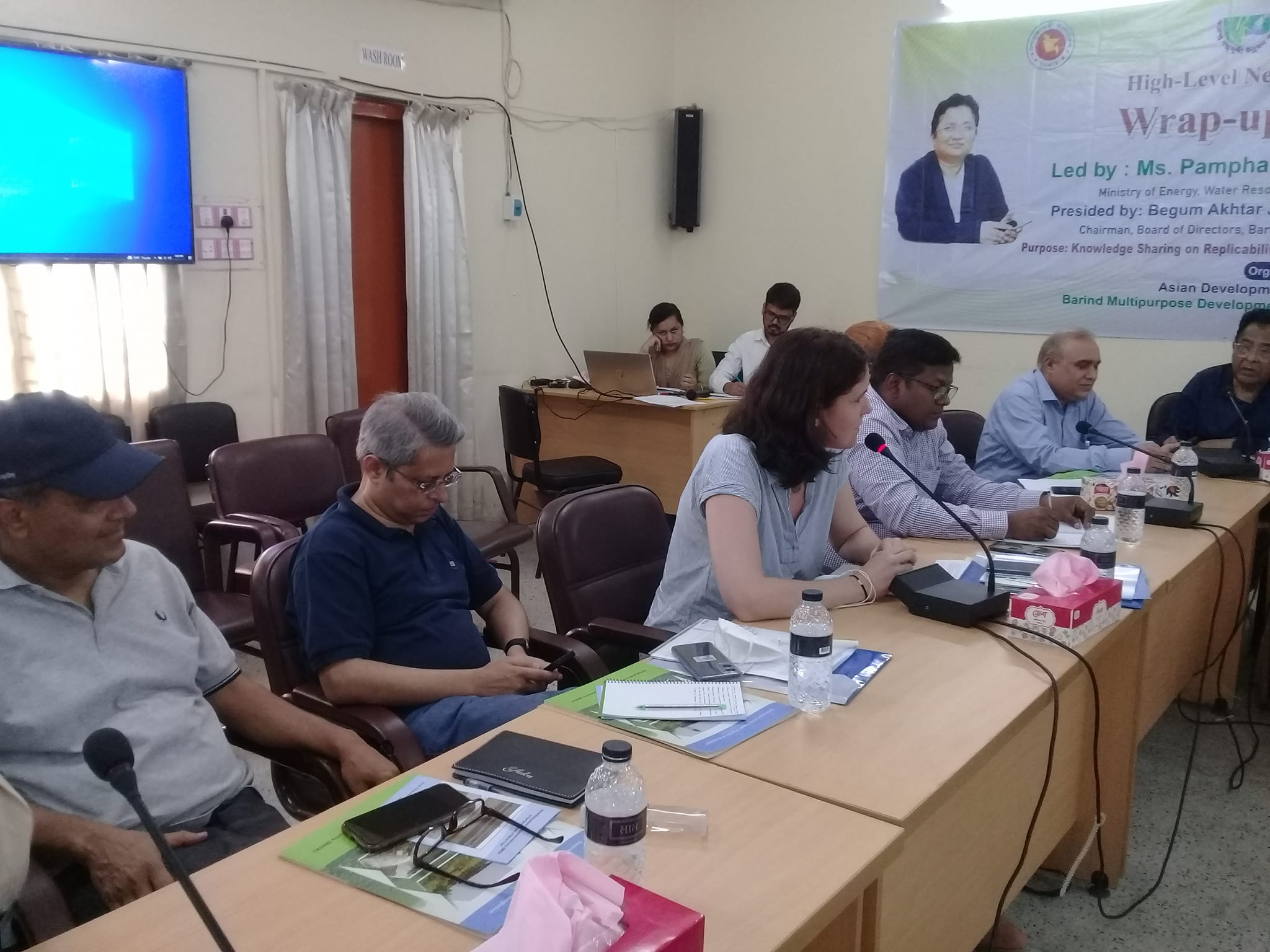 High-level Nepalese Delegation Wrap-up Meeting.. Led byঃ Ms.pampha Bhusal,Hon'ble minister Ministry of Energy, water Resources and irrigation (MoEWRI).Nepal. Presided byঃBegum Akhtar jahan(EX. MP) Chairman, BMDA.