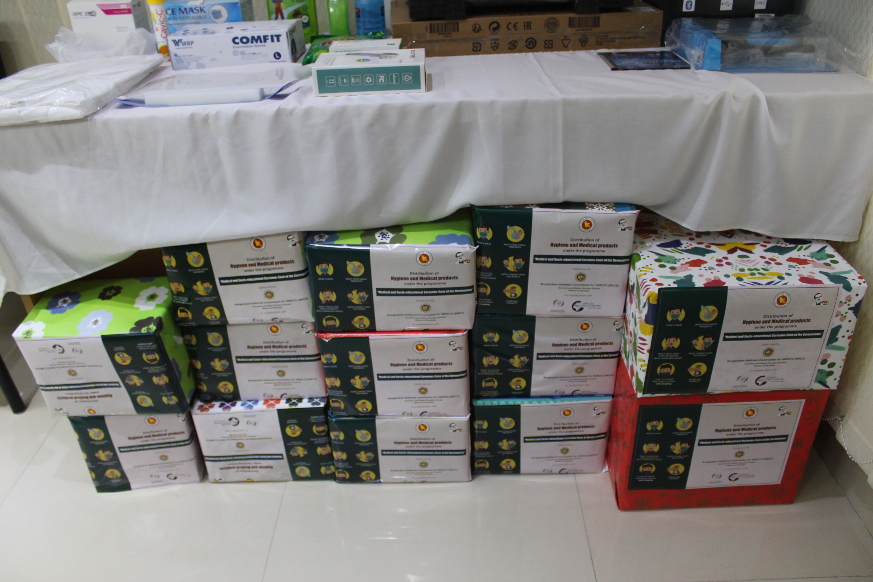 Product Distribution of “Medical and Socio-educational caravans-Case of the Corona virus" and“ICESCO Kit for Creators of Educational Content"