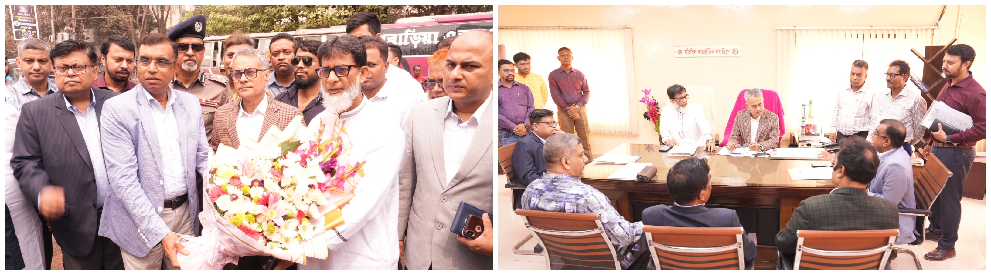 সড়ক পরিবহন ও সেতু এবং রেলপথ মন্ত্রী শেখ রবিউল আলম ও প্রতিমন্ত্রী হাবিবুর রশিদ যাত্রী সাধারণের ঈদ যাত্রা নিরাপদ ও নির্বিঘ্ন করতে মতিঝিল আন্তর্জাতিক বাস টার্মিনাল পরিদর্শন করেন। এসময় বিআরটিসি'র চেয়ারম্যান আব্দুল লতিফ মোল্লা (অতিরিক্ত সচিব) উপস্থিত ছিলেন।