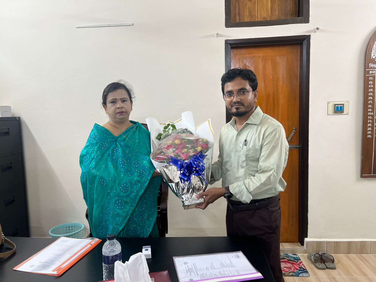 জনাব মাকসুরা নূর এনডিসি, অতিরিক্ত সচিব, শিল্প মন্ত্রণালয় মহোদয়ের বিসিক জামদানি শিল্পনগরী পরিদর্শন