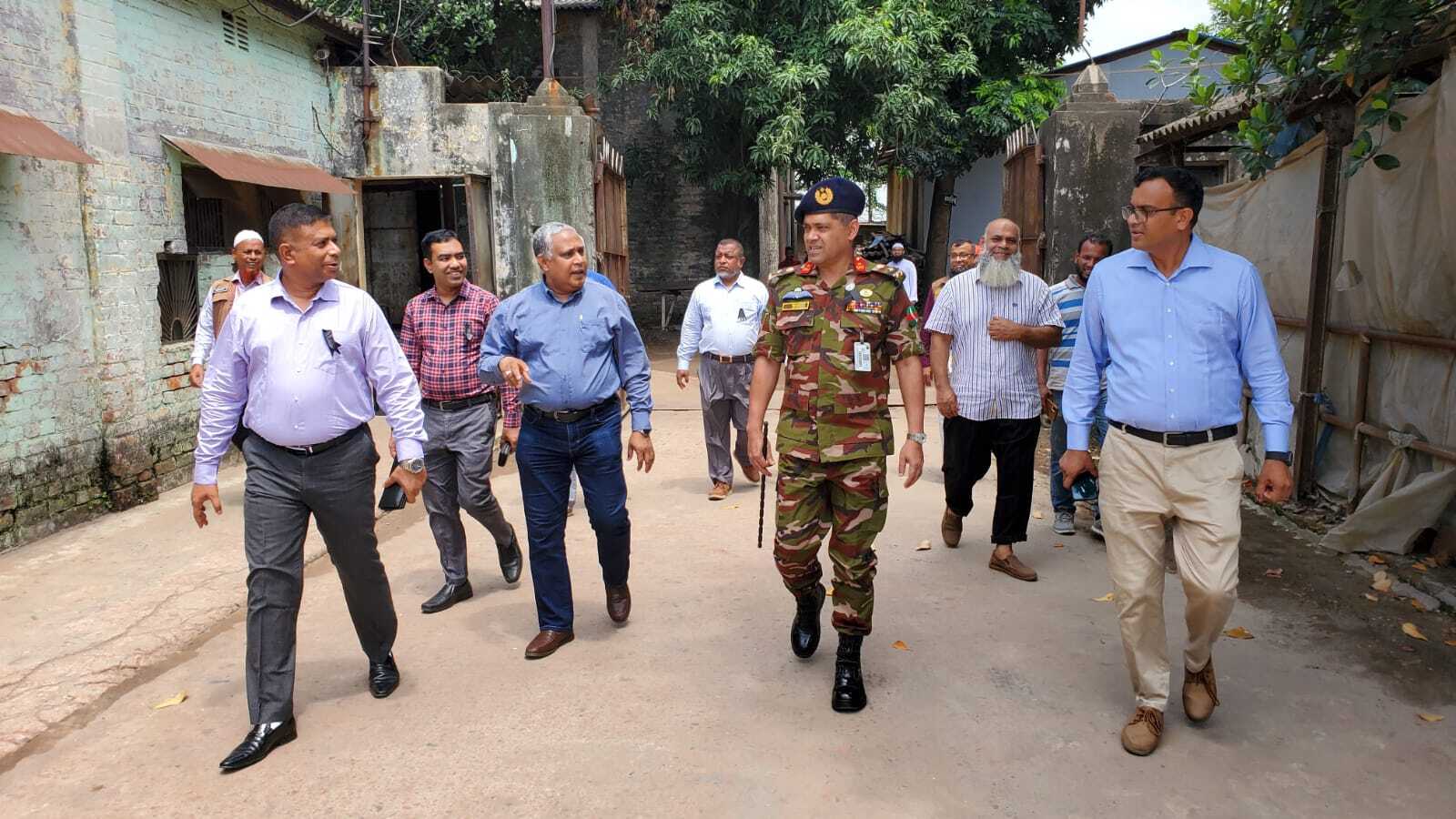 পিপিপি প্রকল্পের অগ্রগতি তরান্বিত করার লক্ষে বিটিএমসি’র চেয়ারম্যান ব্রিগেডিয়ার জেনারেল জিয়াউল হক ২০/৮/২০২৩খ্রিঃ তারিখে ডেমরাস্থ আহমেদ বাওয়ানি টেক্সটাইল মিল সারেজমিনে পরিদর্শন।