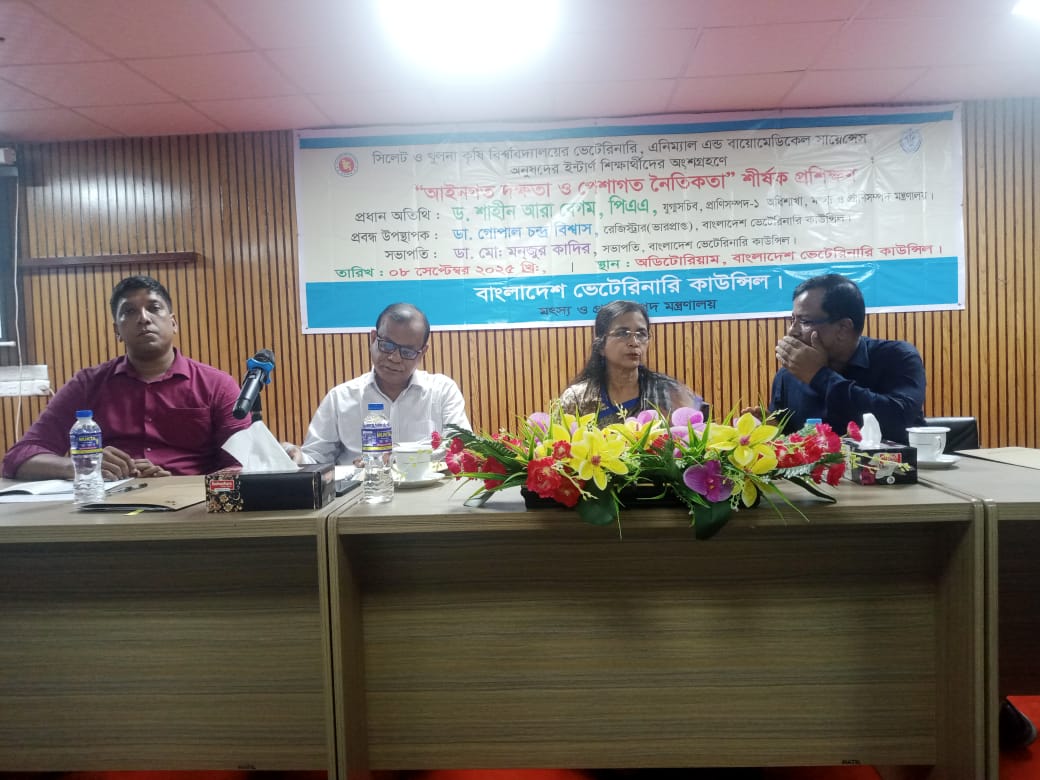 খুলনা ও সিলেট কৃষি বিশ্ববিদ্যালয়ের ইন্টার্ণ শিক্ষার্থীদের প্রশিক্ষণ (০৮-০৯-২০২৫)