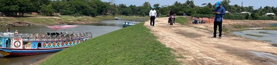 বিশ্বম্ভরপুর করচার হাওরের ডুবন্ত বাঁধের মেরামত কাজ বাস্তবায়ন পরবর্তী ছবি।