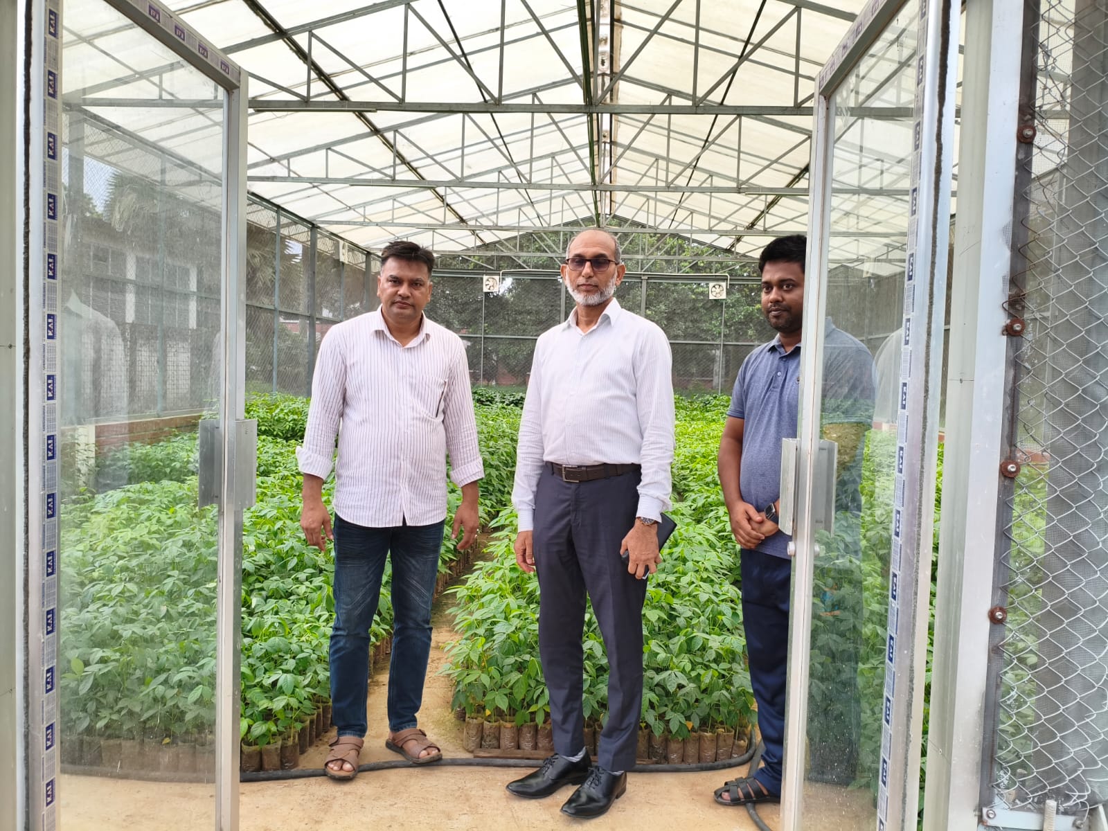নির্বাহী পরিচালক মহোদয়ের শিমুল এবং মসলিন চারা উৎপাদন কার্যক্রম পরিদর্শন