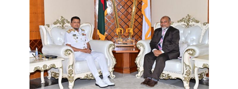 নৌবাহিনী প্রধানের সাথে সিজিডিএফ মহোদয়ের সৌজন্য সাক্ষাৎ।