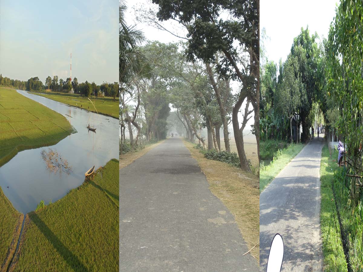 চন্দ্রকোনা রাস্তা, খাল ও পৃতিক দৃশ্য