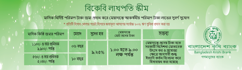 বিকেবি লাখপতি মুনাফা প্রকল্প