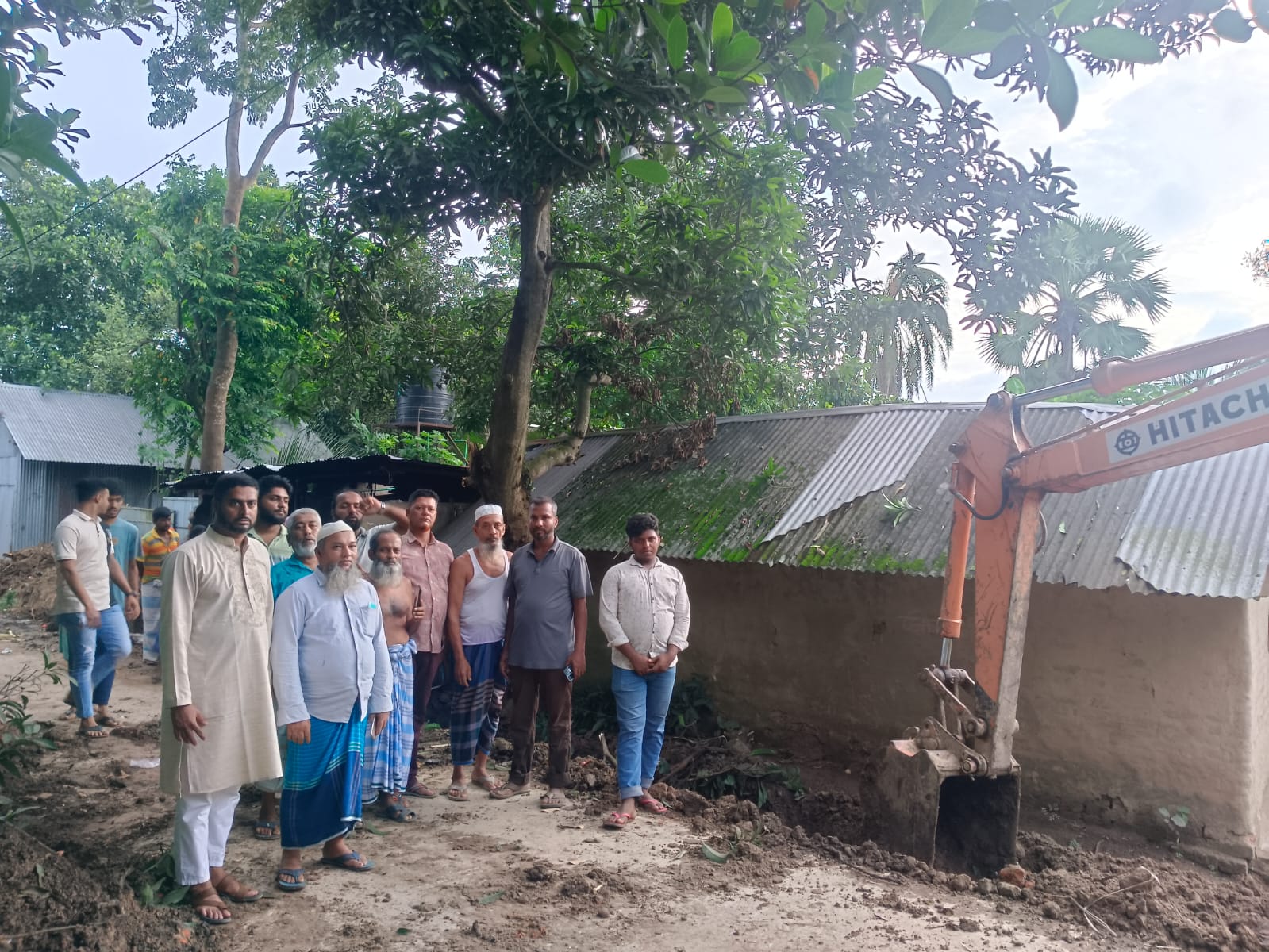 বাতাবারিয়া স্কুল টু কোটবাড়ি রোড ড্রেন এর মাটি কাটা