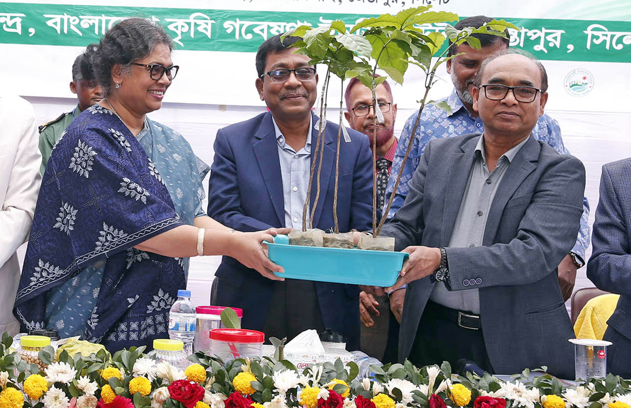 মাতৃবাগান তৈরির লক্ষ্যে কৃষি সম্প্রসারণ অধিদপ্তরের নিকট বিএআরআই উদ্ভাবিত বারি বাতাবিলেবু -৫ এর চারা হস্তান্তর, কফি, কাজুবাদাম প্রকল্পের (বারি অংগ) গবেষণা ও উন্নয়ন কার্যক্রম পরিদর্শন এবং বারি কফি-১ এর চারা বিতরণ, জৈন্তাপুর, সিলেট