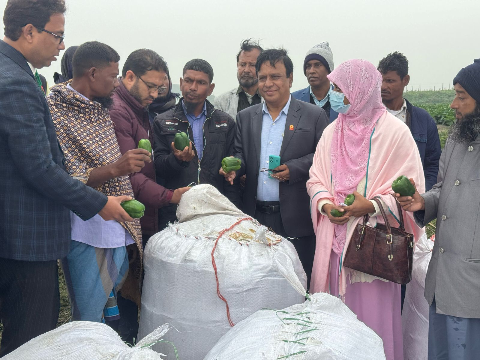 জনাব ড. মোহাম্মদ নজরুল ইসলাম শিকদার , অতিরিক্ত পরিচালক, বরিশাল অঞ্চল, বরিশাল মহোদয় কর্তৃক ক্যাপসিকাম ফসল পরিদর্শন