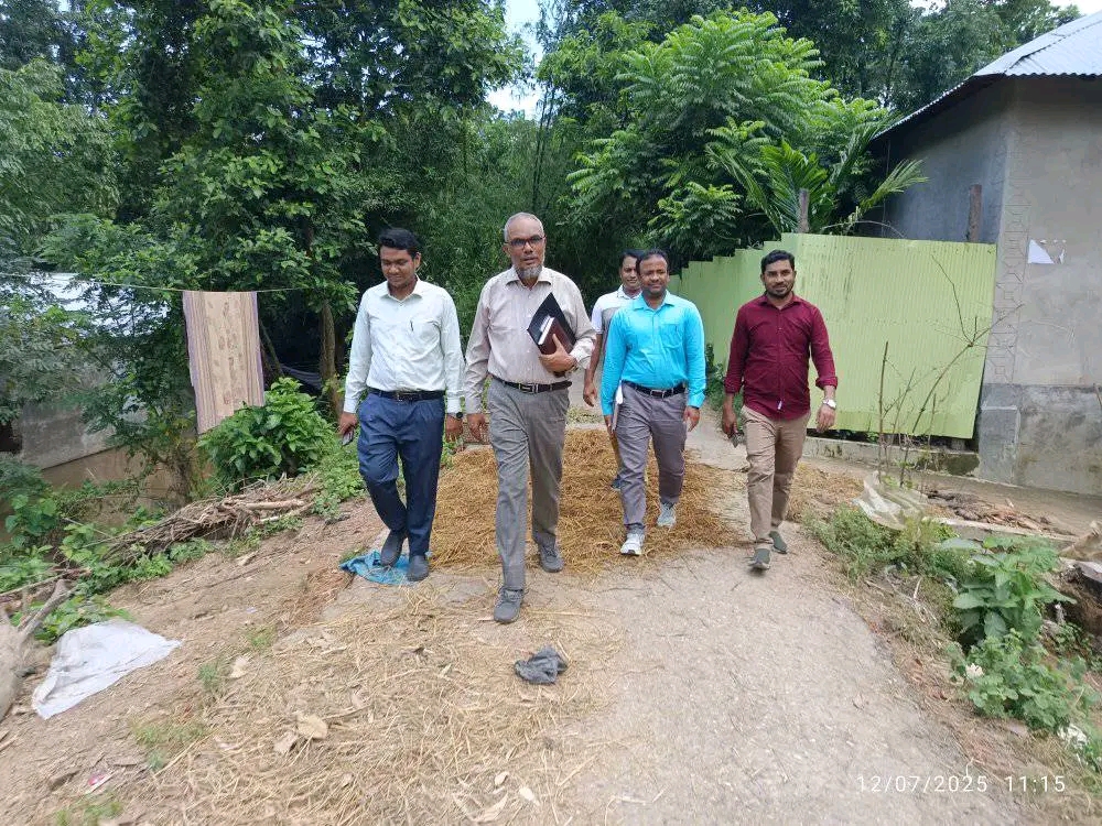 বন্যা পরবর্তী মাঠ পরিদর্শন