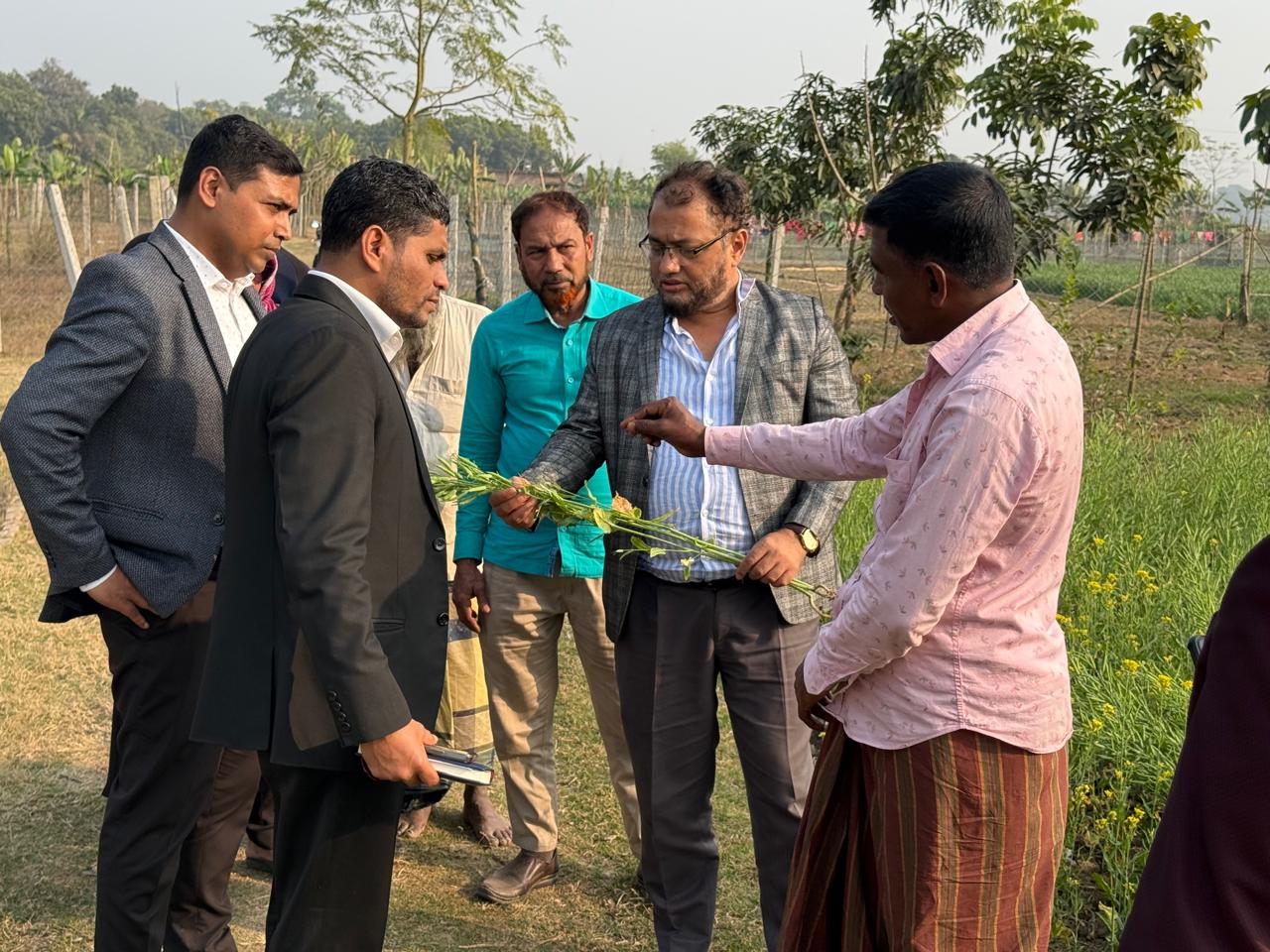 সরিষা ক্ষেত পরিদর্শন