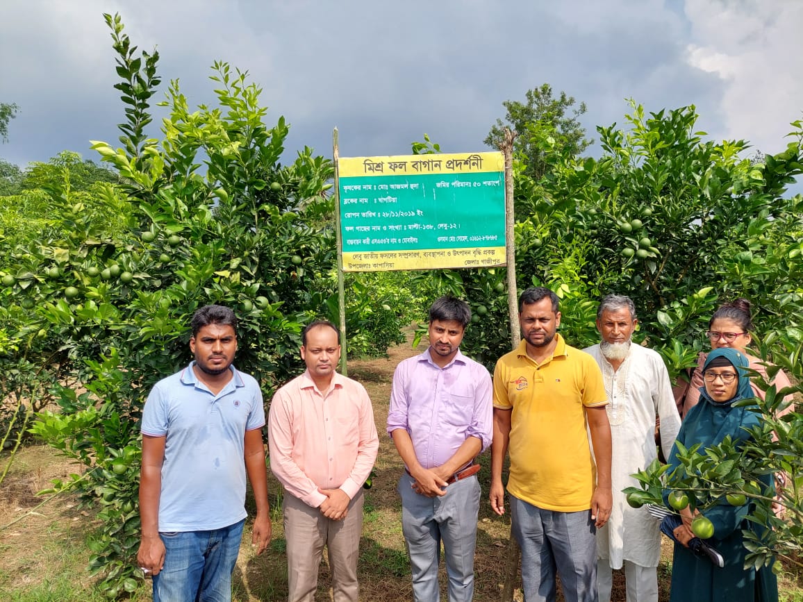 মাল্টা বগান পরিদর্শন। স্থানঃ ঘাঘটিয়া, কাপাসিয়া