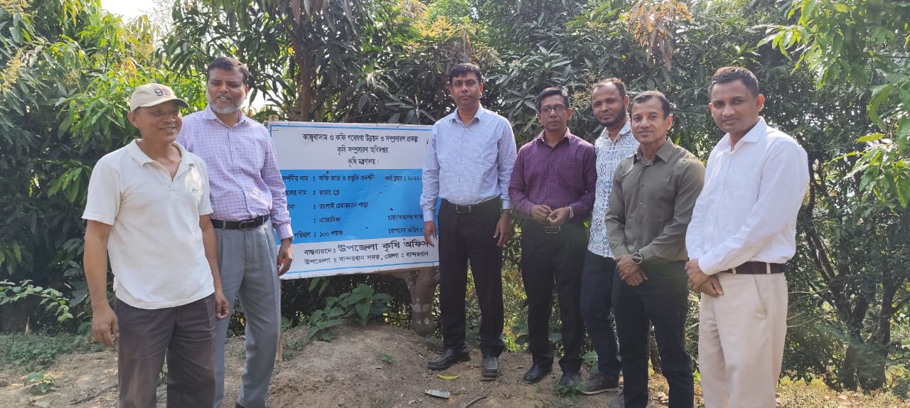 কফি ও কাজুবাদাম গবেষণা, উন্নয়ন ও সম্প্রসারণ প্রকল্পের আওতায় প্রদর্শনী পরিদশর্ন