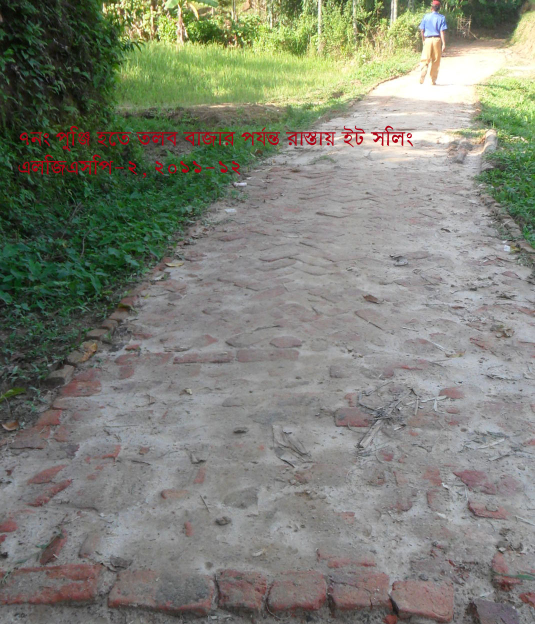 ৭নং খাসিয়া পুঞ্জির রাস্তায় ইট সলিং 