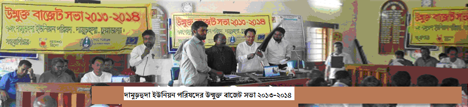 দামুড়হুদা ইউনিয়ন পরিষদের উন্মুক্ত বাজেট ২০১৩-১৪