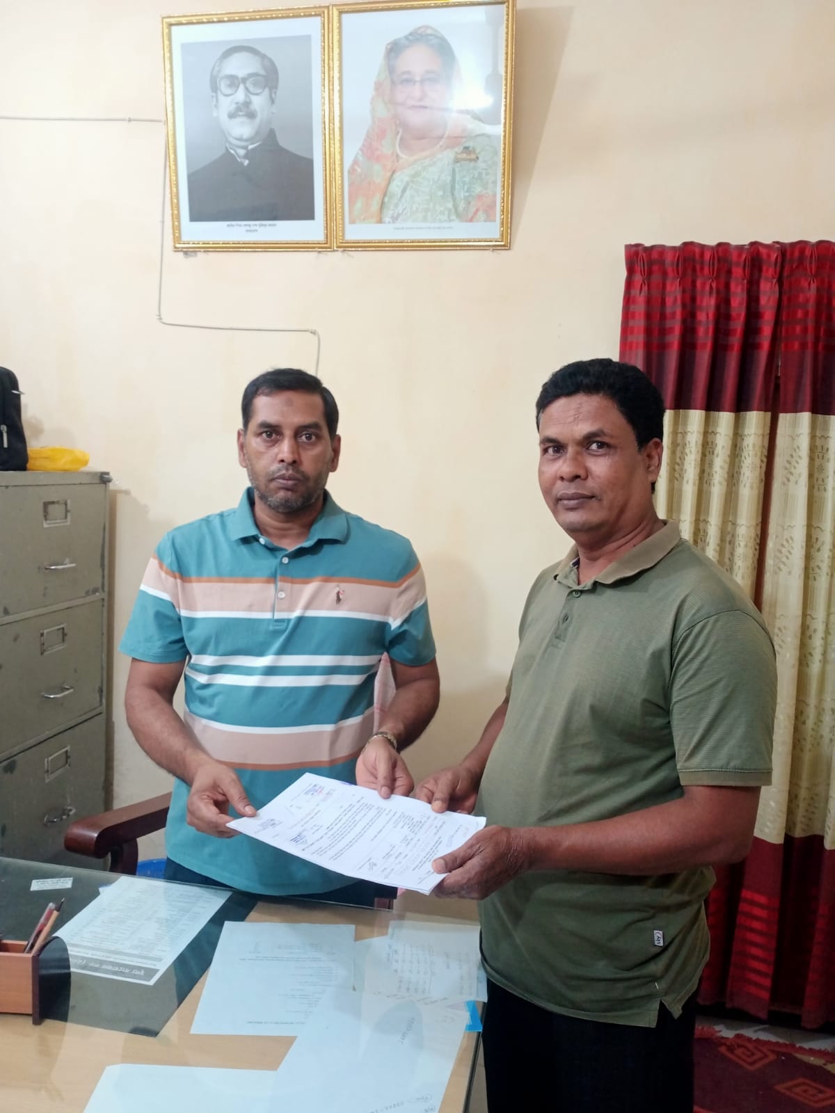 জিপিএফ অগ্রিমের বিল হস্তান্তর