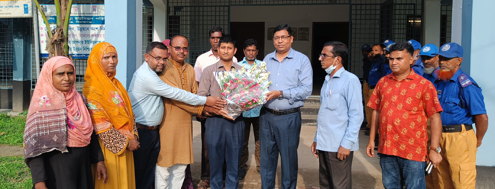 জনাব মোহাম্মদ হাবিবুর রহমান, অতিরিক্ত বিভাগীয় কমিশনার (সার্বিক), রাজশাহী কর্তৃক রায়গঞ্জ উপজেলার ০৬ নং ধানগড়া ইউনিয়ন পরিষদ অফিস পরিদর্শন