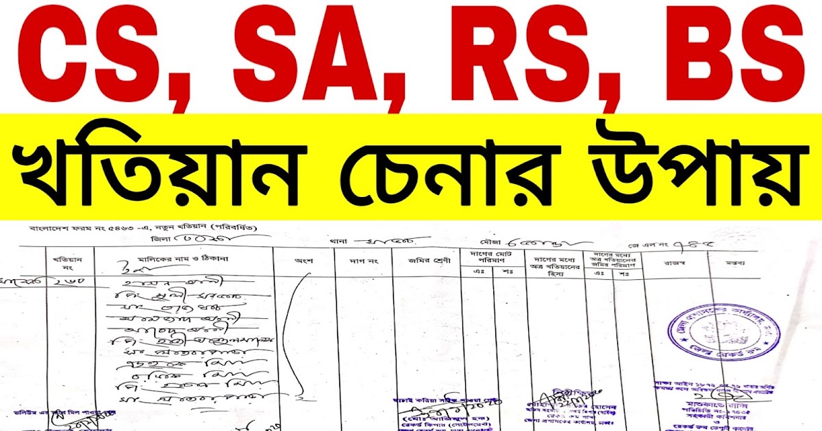 খতিয়ান সম্পর্কিত