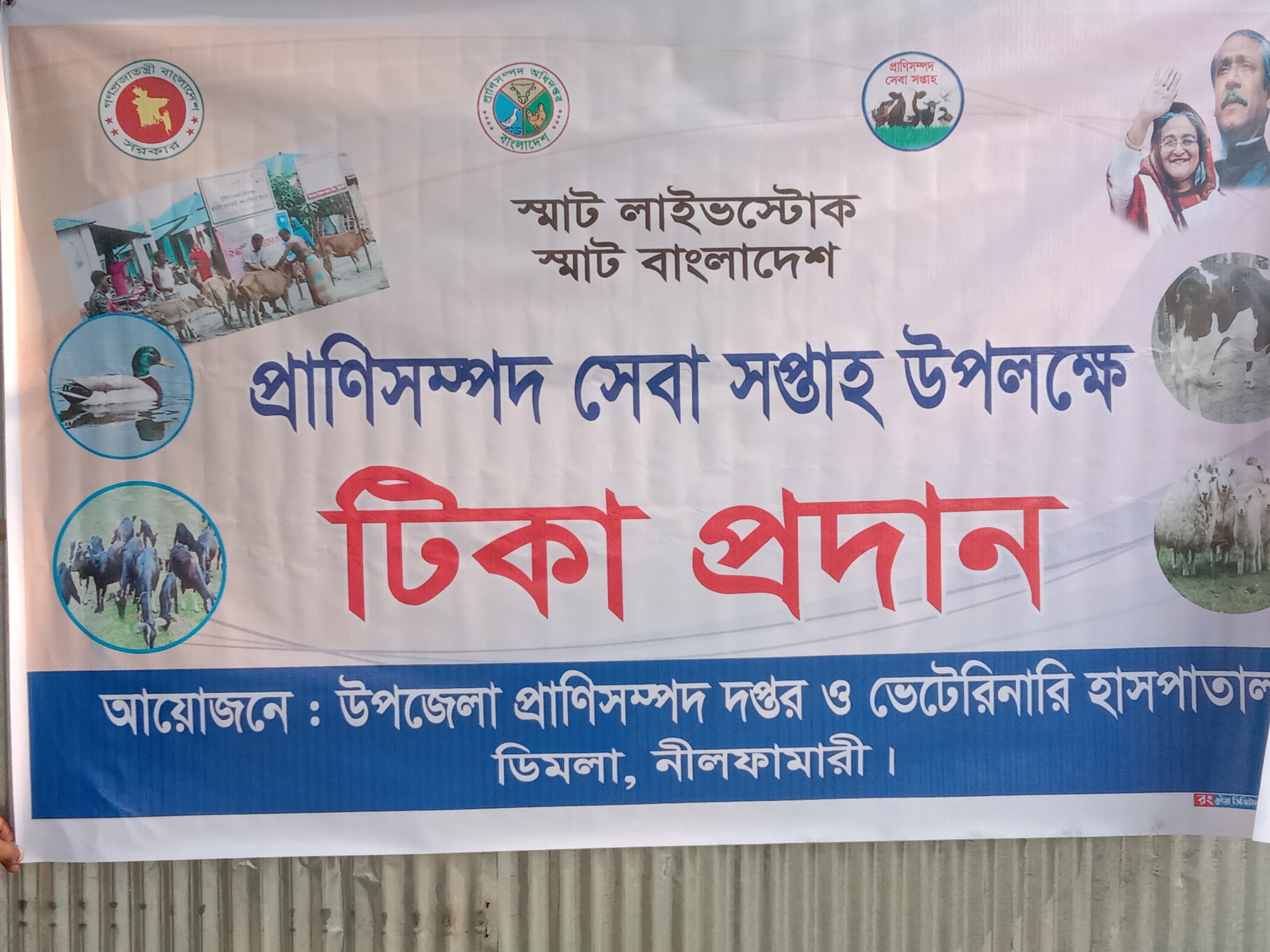 প্রাণিসম্পদ সেবা সপ্তাহ ২০২৩ উপলক্ষ্যে ফ্রি ভেটেরিনারি মেডিকেল ক্যাম্প ও ভ্যাকসিনেশন প্রোগ্রাম