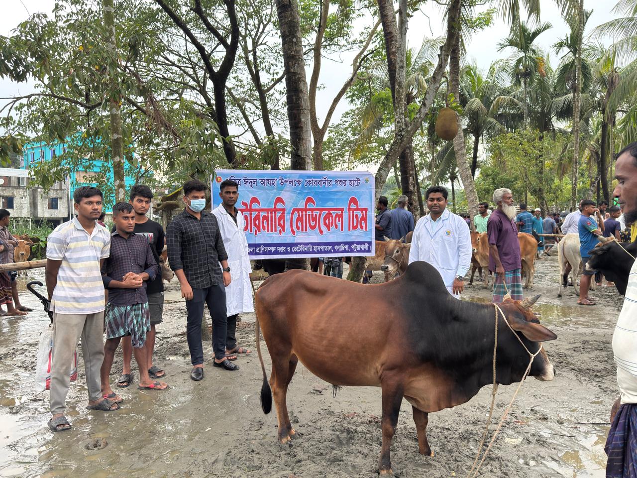 কোরবানি পশুর হাট পরিদর্শণ ও পরামর্শ প্রদান
