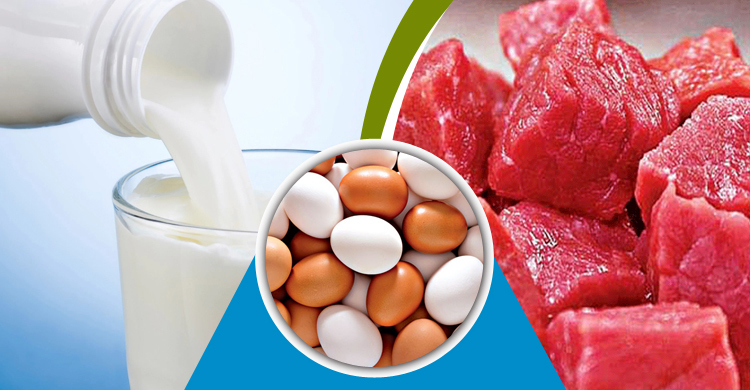 দুধ ডিম মাংস